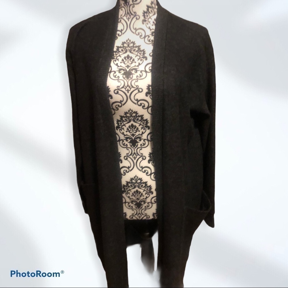 CHERISH Charcoal Open Cardigan. Size Small